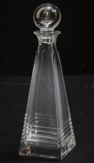 Appraisal: Tiffany Frank Lloyd Wright Crystal Decanter Vintage pyramid-form marked on