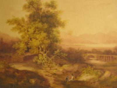 Appraisal: ATTRIBUTED TO JOHN GLOVER Windermere Lane and Gourock Castle a