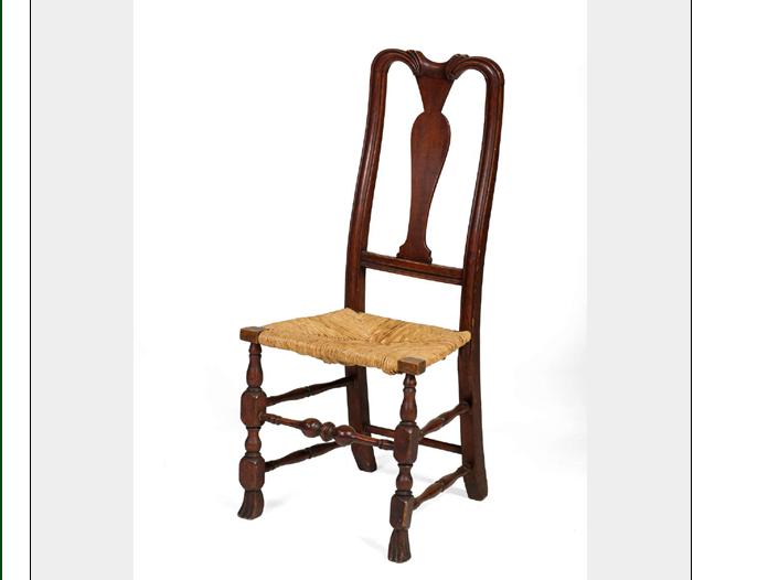 Appraisal: NEW HAMPSHIRE COUNTRY QUEEN ANNE CARVED MAPLE SIDE CHAIR WITH