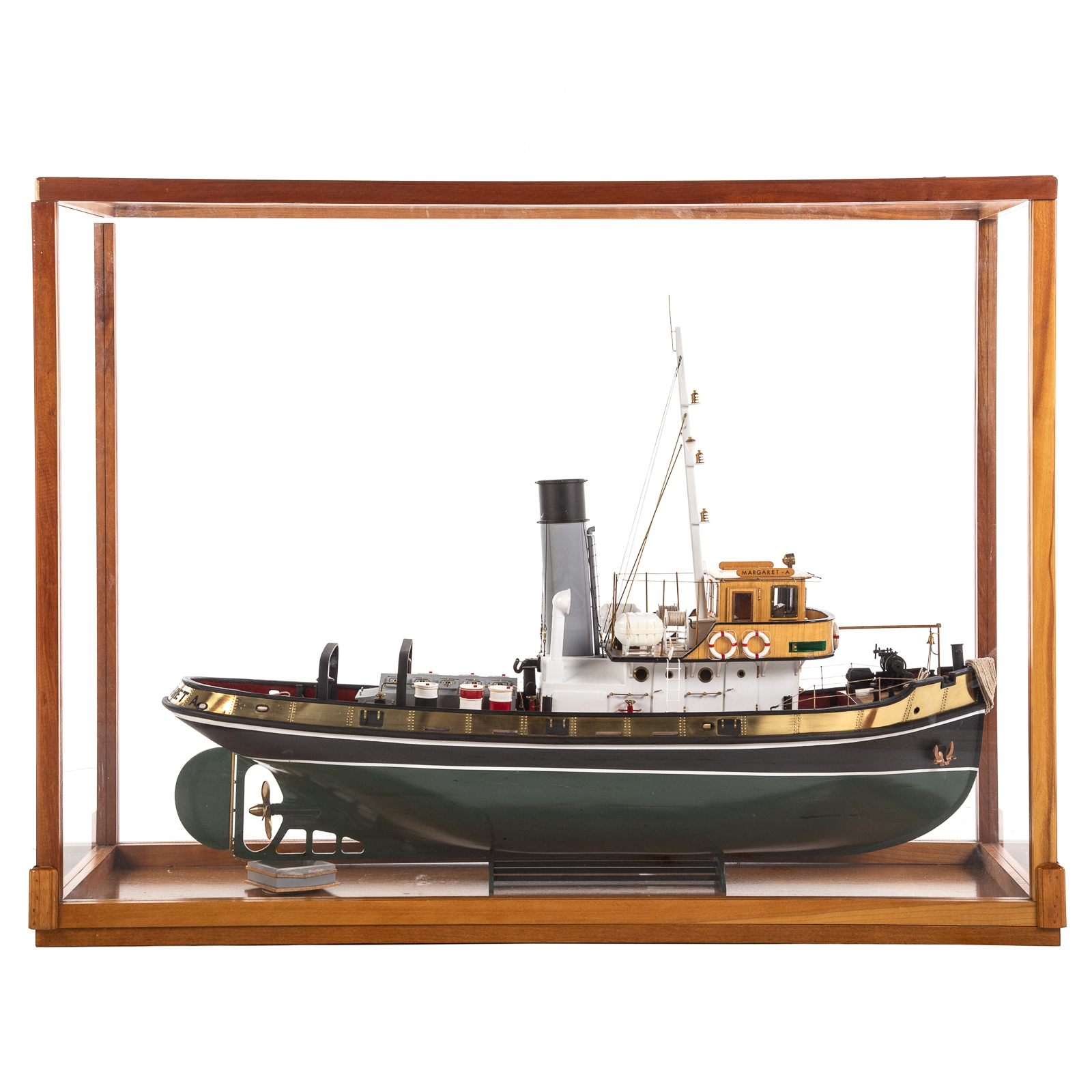 Appraisal: TUGBOAT MODEL WITH DISPLAY CASE Second half- th century highly