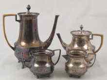 Appraisal: A Dutch silver plated four piece teaset