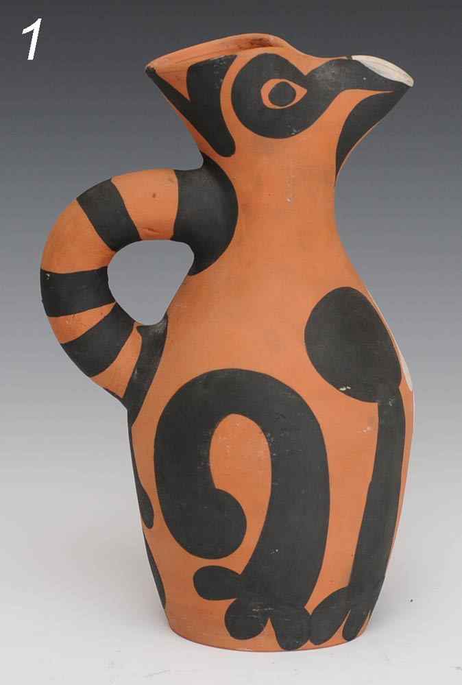 Appraisal: Pablo Picasso Madoura Pottery Pitcher '' high mid- th century