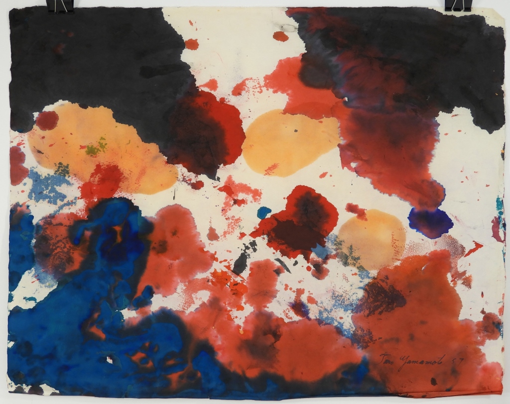 Appraisal: TARO YAMAMOTO ABSTRACT EXPRESSIONIST WC PAINTING Connecticut New York Massachusetts