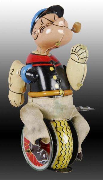 Appraisal: Linemar Mechanical Popeye Unicyclist Description Complete original box Wind-up working