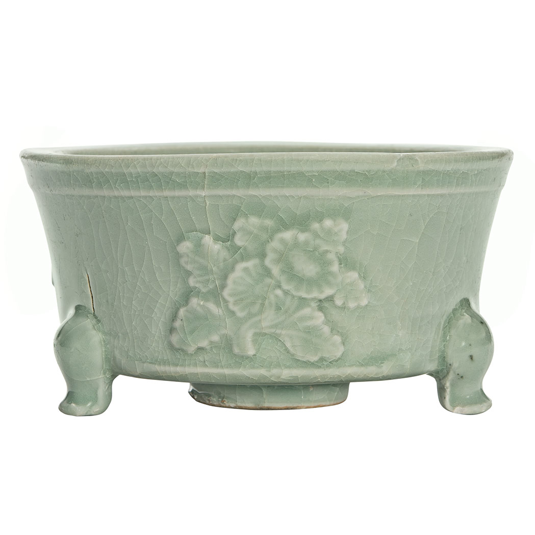 Appraisal: Chinese Longquan Celadon Censer Ming Dynasty The gently flared sides