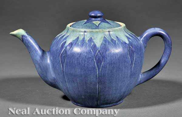 Appraisal: A Newcomb College Art Pottery Semi-Matte Glaze Teapot decorated by