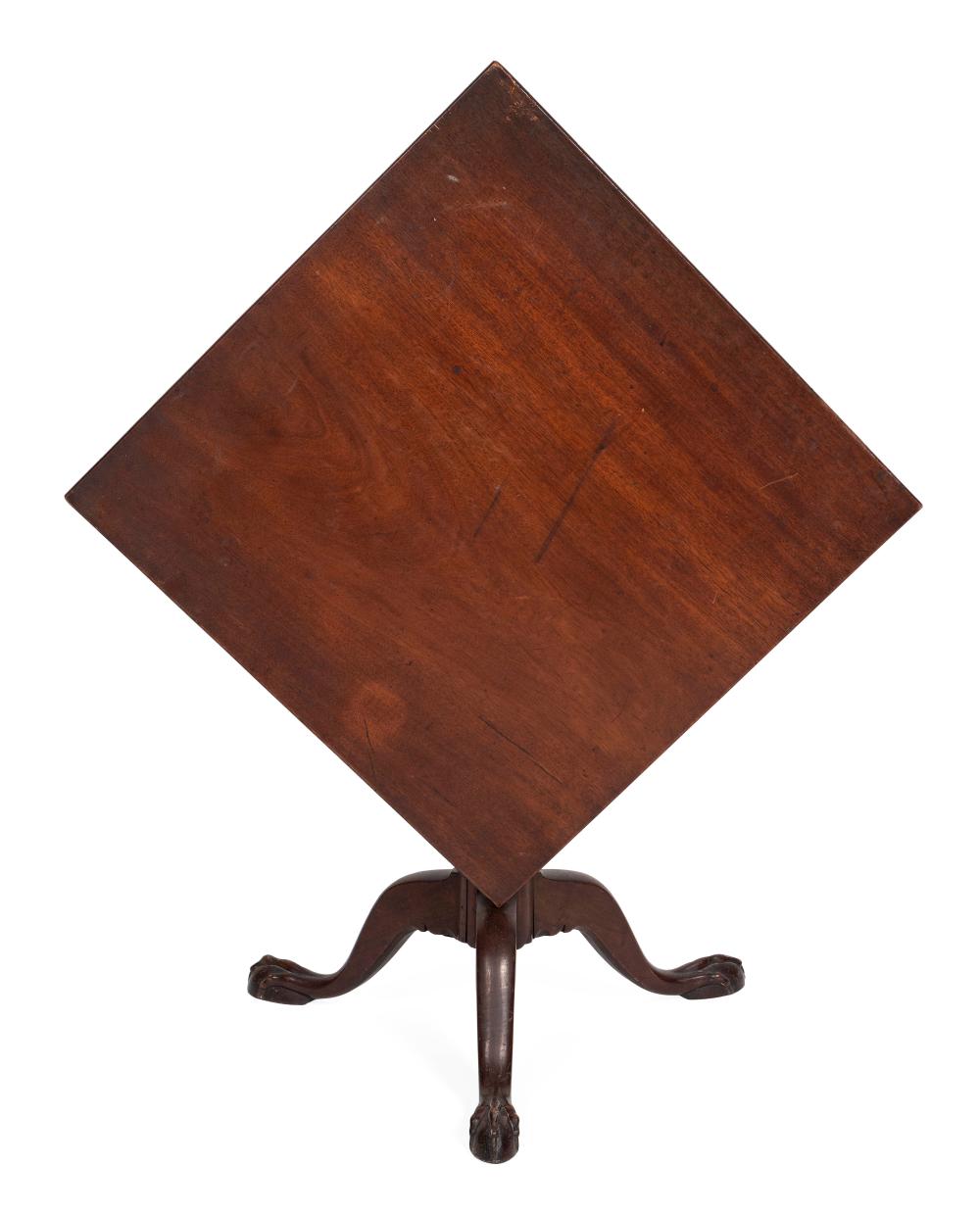 Appraisal: CHIPPENDALE TILT-TOP TEA TABLE NEWPORT RHODE ISLAND LAST QUARTER OF