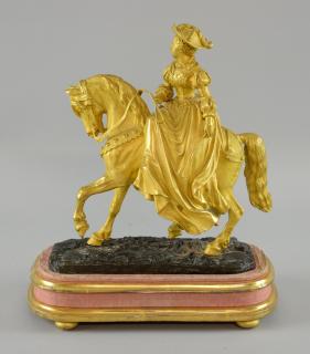 Appraisal: Late th century gilt bronze casting of a woman in