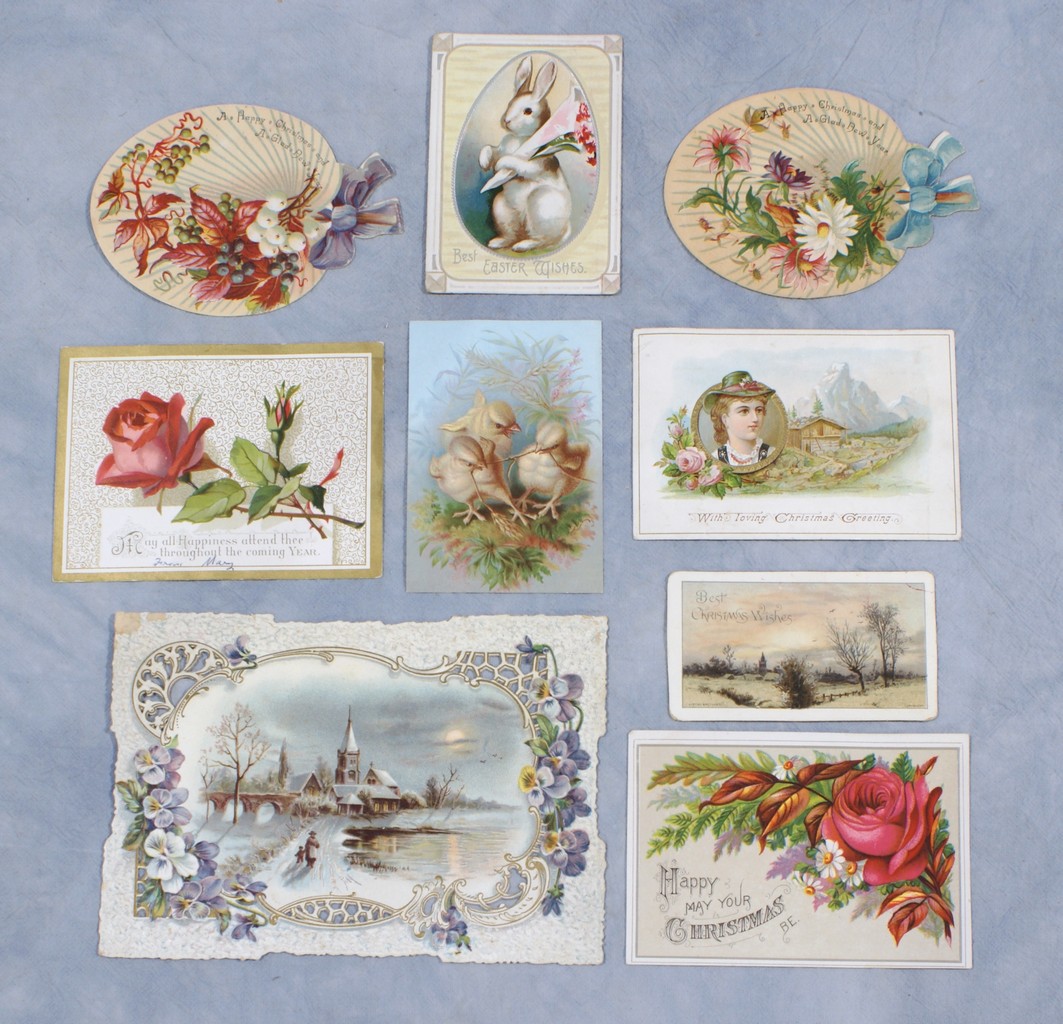 Appraisal: Greeting Cards albums to include Floral Landscapes New Years Christmas