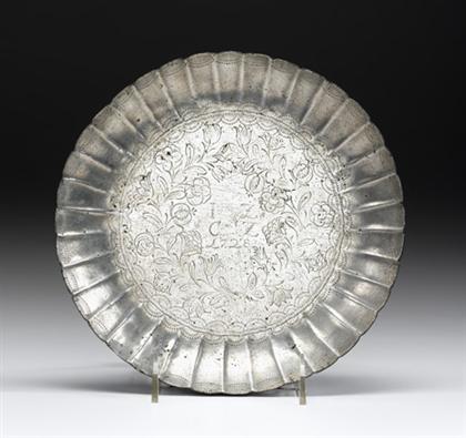 Appraisal: Pewter sweetmeat dish attributed to francis bassett I new york