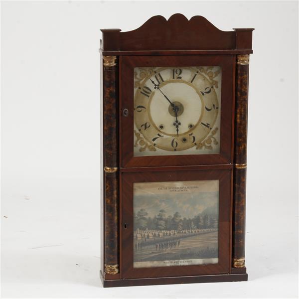 Appraisal: Henry Terry Co antique American Federal shelf clock with Civil