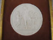 Appraisal: Six framed ceramic classical plaques each approx cm diameter