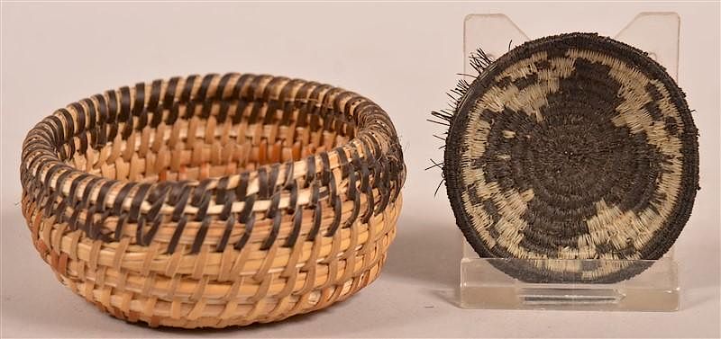 Appraisal: Two Southwestern Baskets Two Southwestern Baskets st Pima horse hair