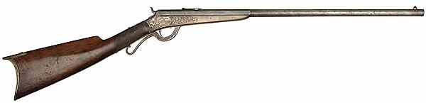 Appraisal: Deluxe Factory Engraved Remington Beals Single-Shot Rifle rimfire cal octagonal-to-round