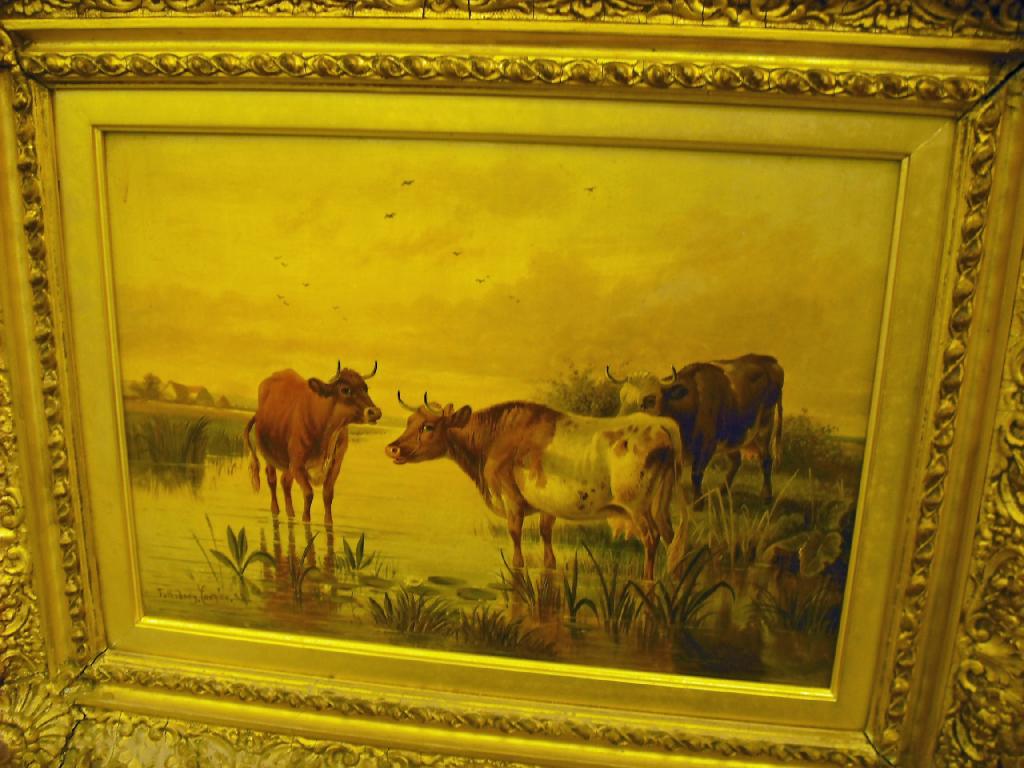 Appraisal: After Thomas Sydney Cooper - - three cows in a