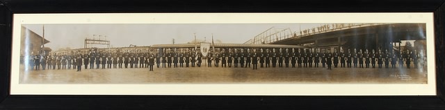 Appraisal: Panoramic photograph of Reading Hose Company No color guard and