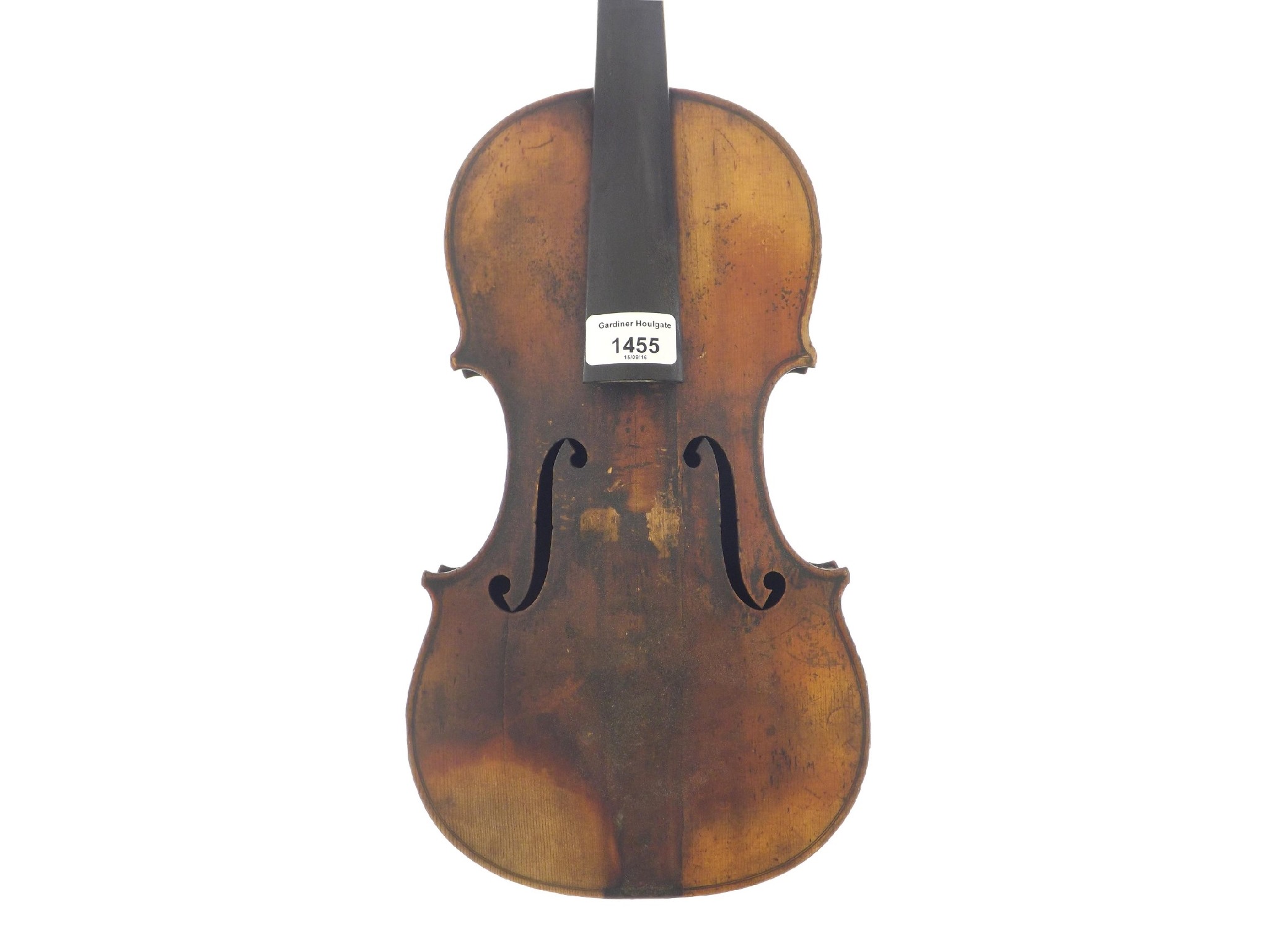 Appraisal: French violin in need of restoration and probably by Jules