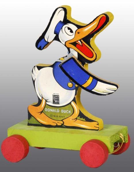 Appraisal: Fisher Price Donald Duck Toy Description American Circa Original arms