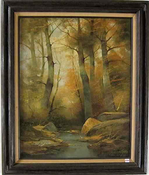 Appraisal: JOSEF KUGLER OIL ON CANVAS German American th century Forest