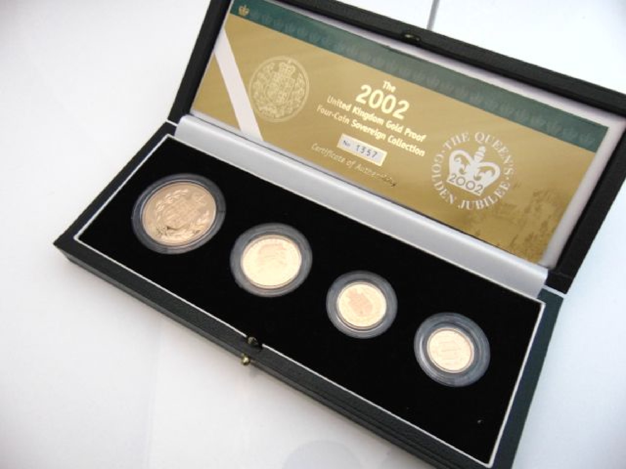 Appraisal: A ct Rose Gold Four-Coin Proof Sovereign Set comprising a