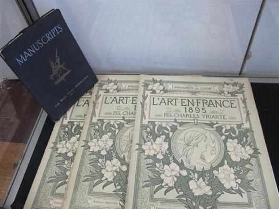 Appraisal: FOUR COPIES OF L'ART EN FRANCE AND MANUSCRIPTS NO