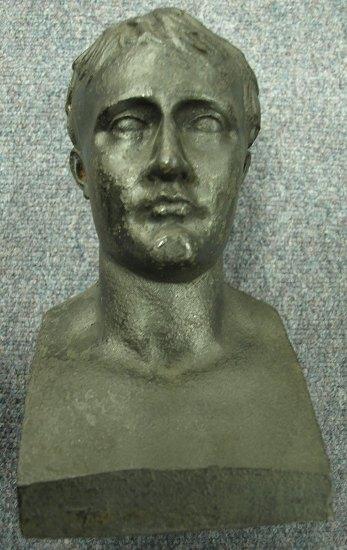 Appraisal: A cast iron bust portrait of a young man cm