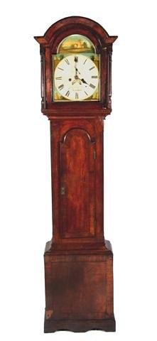 Appraisal: A GEORGE III WEST COUNTRY OAK LONGCASE CLOCK having an