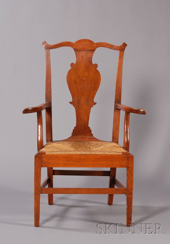 Appraisal: Federal Birch Armchair possibly Connecticut late th century with shaped