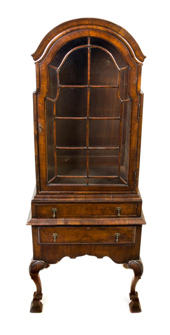 Appraisal: Sale Lot A William and Mary Style Walnut Vitrine th