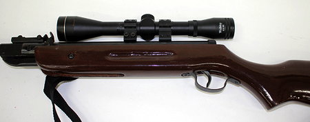 Appraisal: A CHINESE MADE MODEL CALIBER BREAK BARREL AIR RIFLE fitted