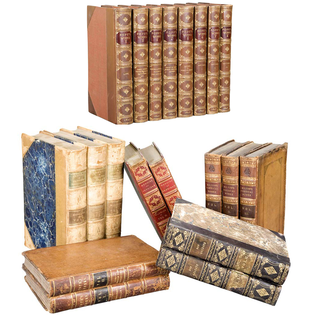 Appraisal: FINE BINDINGS Group of approximately thirty-two volumes in th or