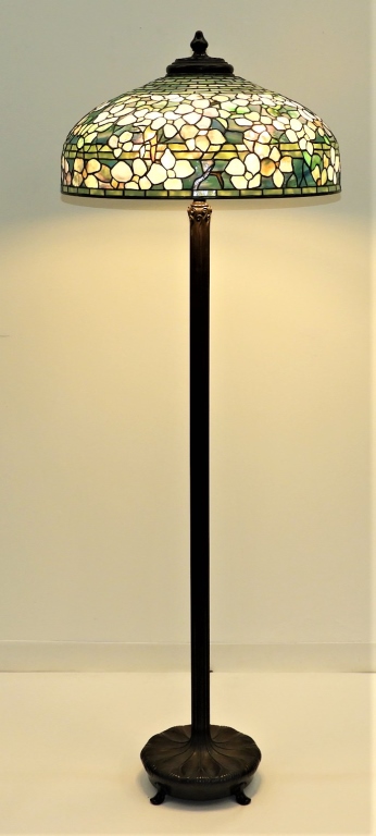 Appraisal: FINE TIFFANY STUDIOS ALLOVER DOGWOOD FLOOR LAMP New York Circa