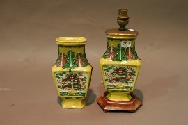 Appraisal: A vase lamp base one other A F