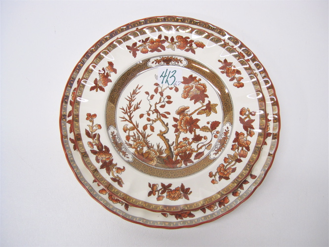 Appraisal: TWENTY-SEVEN PIECE SPODE CHINA SET in the India Tree pattern