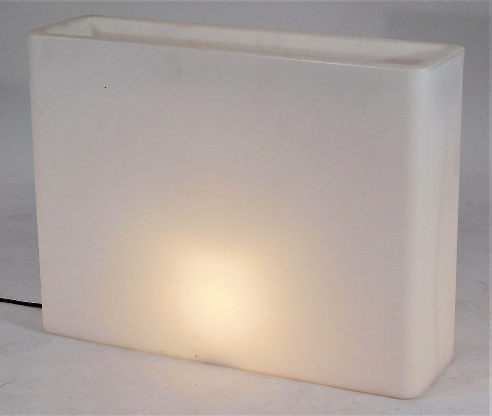 Appraisal: Vasari White Molded Plastic Illuminated Planter United States th Century