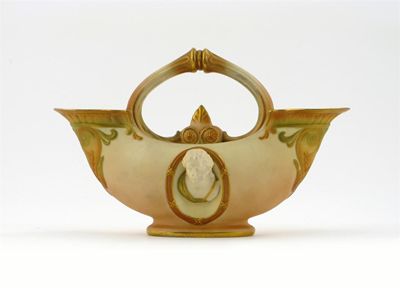 Appraisal: A Royal Worcester double-ended vase modelled with two protruding Classical