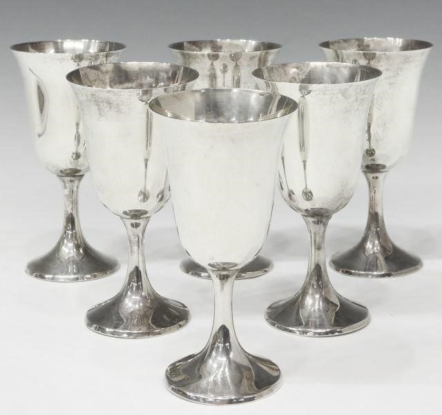 Appraisal: lot of American sterling silver water goblets Manchester Silver Co