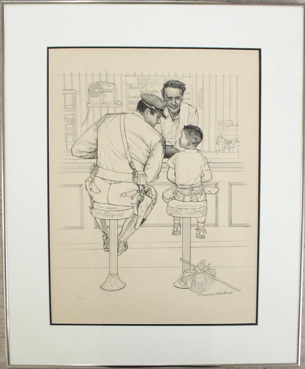 Appraisal: NORMAN ROCKWELL New York Massachusetts - lithograph The Runaway a