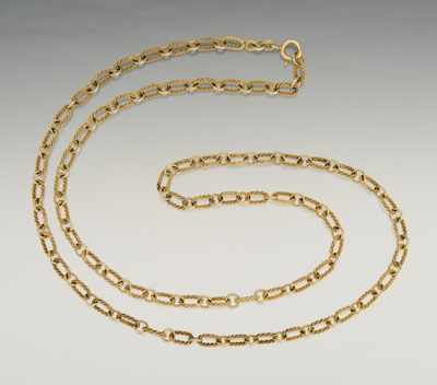 Appraisal: An English Gold Chain kt yellow gold chain of circle