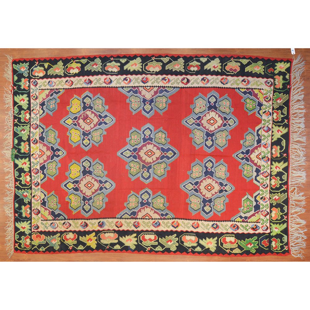 Appraisal: Kilim Rug Turkey x Third quarter- th century hand-knotted wool