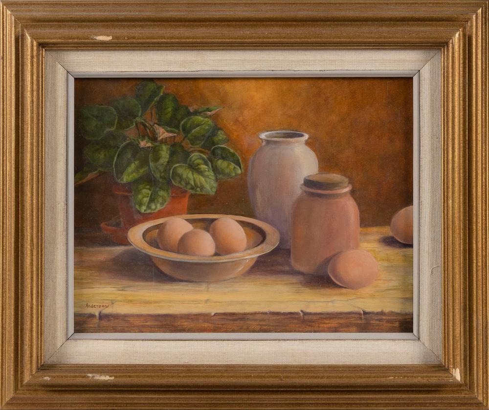 Appraisal: ANNE ANDERSON CONNECTICUT CONTEMPORARY STILL LIFE OF A BOWL OF