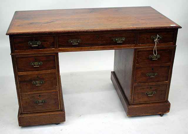 Appraisal: A PEDESTAL DESK cm wide