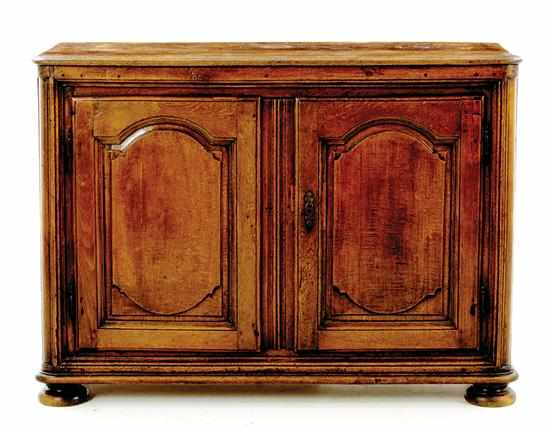 Appraisal: French Provincial oak server late th century rectangular molded top