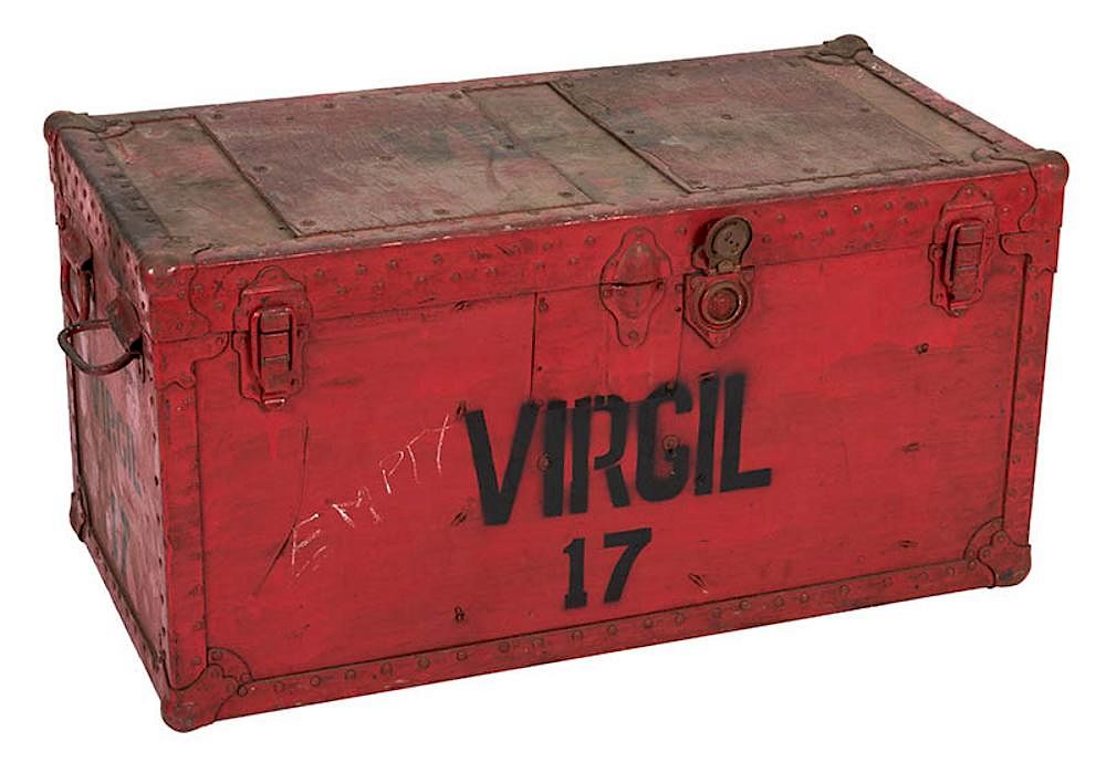 Appraisal: Touring Trunk with Miscellaneous Props and Apparatus Virgil Virgil Harris