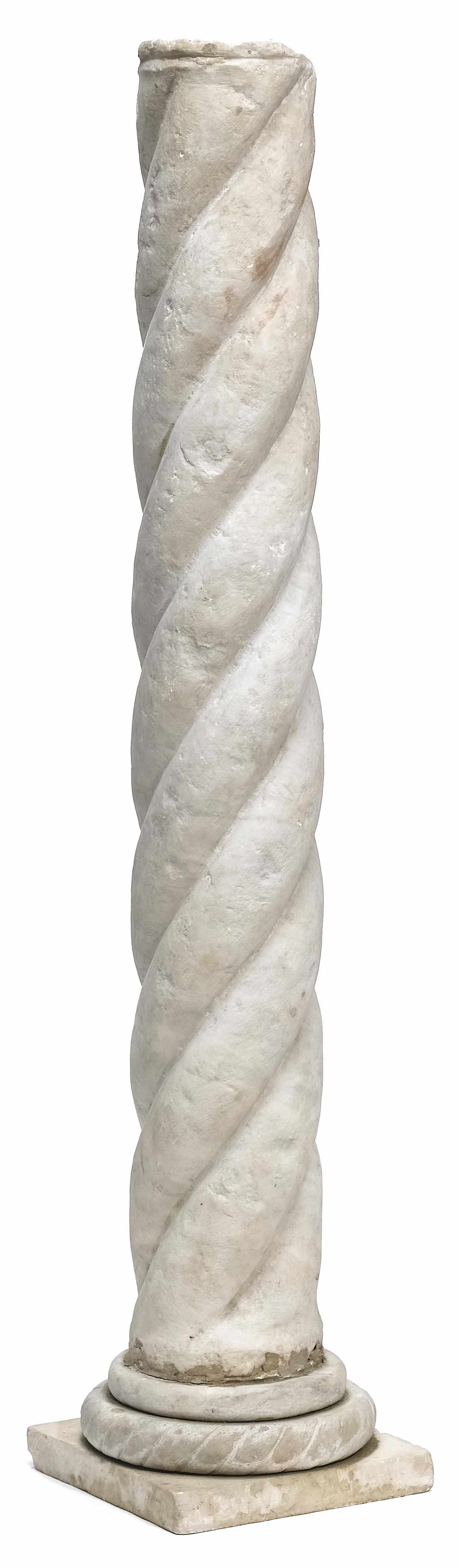 Appraisal: An Italian marble Solomonic small column th century overall height