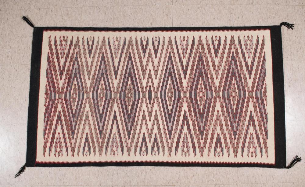 Appraisal: NAVAJO RED MESA OUTLINE WEAVING with diamonds and half diamonds