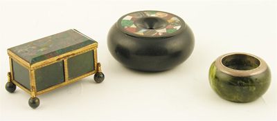 Appraisal: A bloodstone and gilt brass mounted box in cm h