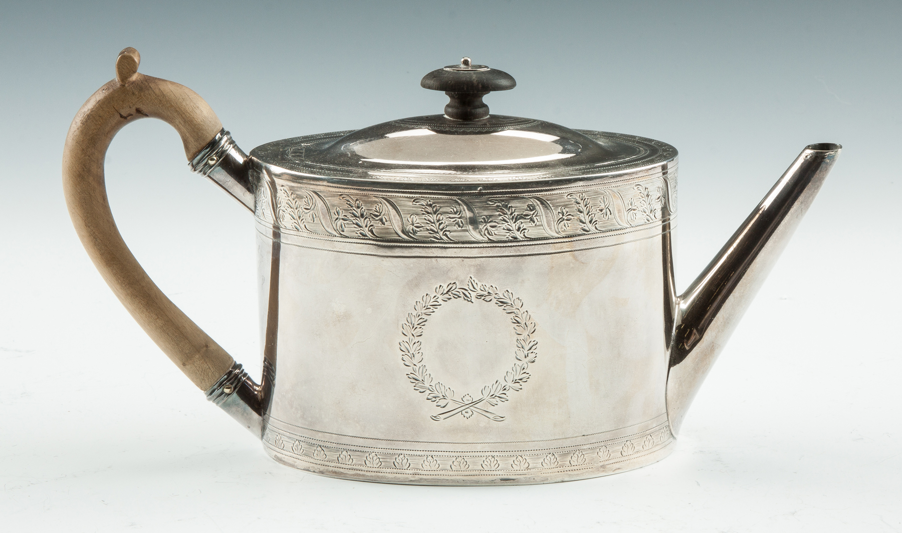 Appraisal: Thomas Holland Sterling Silver Teapot C Makers mark TH Inscribed