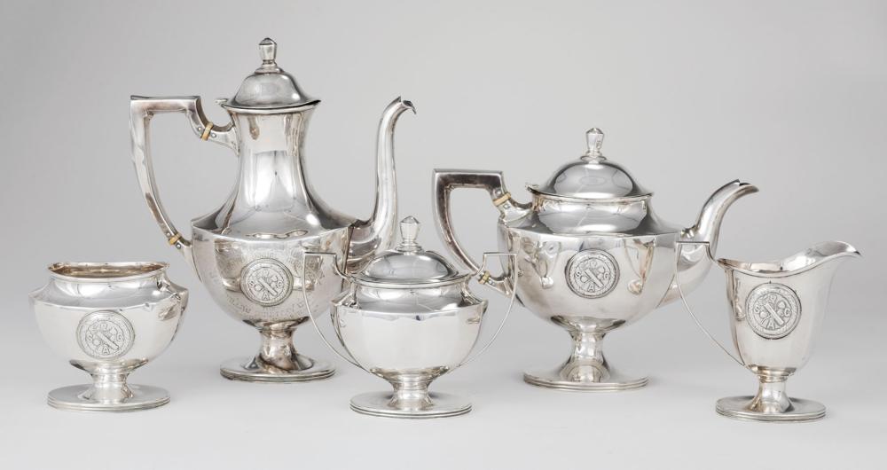 Appraisal: American Sterling Silver Tea and Coffee Service early th c