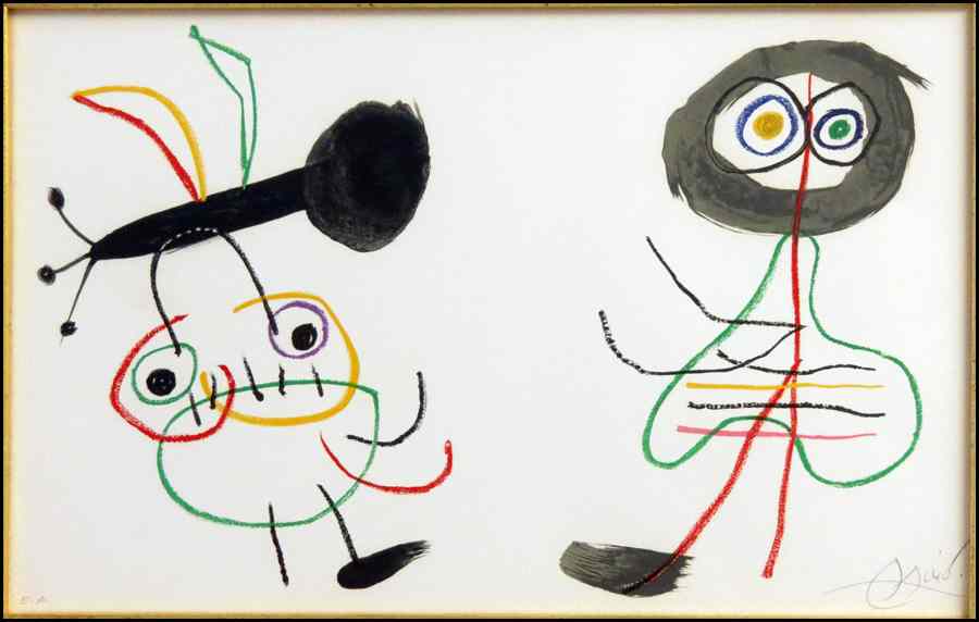 Appraisal: JOAN MIRO SPANISH - L'ENFANCE DUBU - PLATE Color lithograph